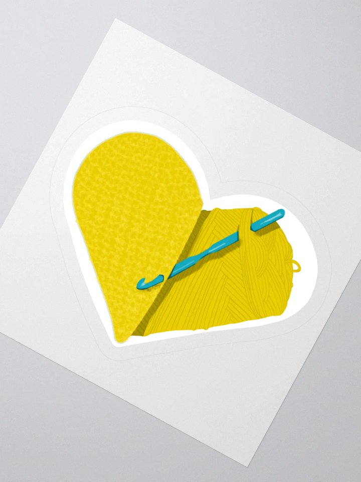 Crochet Love - Yellow Sticker product image (4)