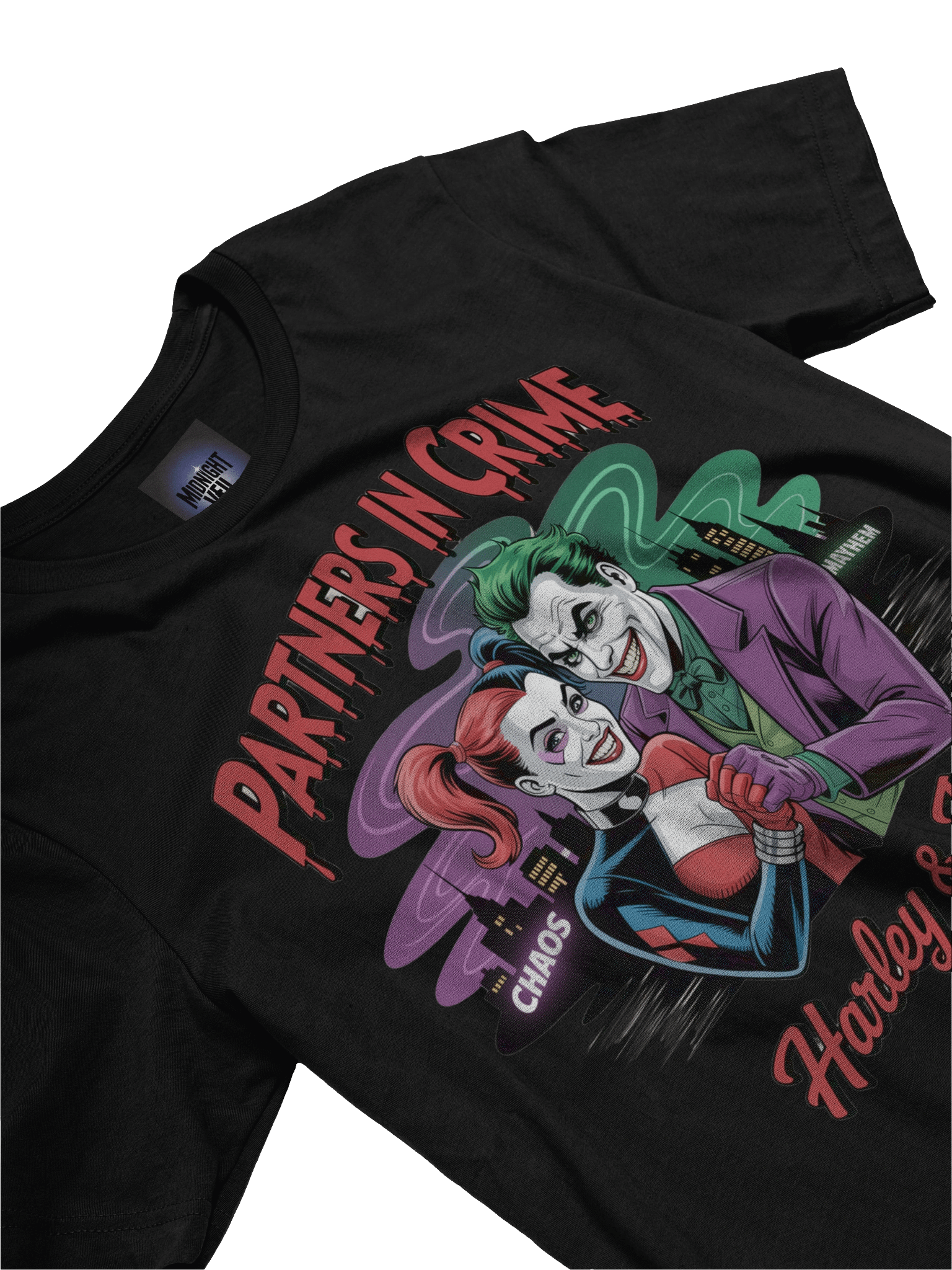 Partners in Crime: Harley Quinn and Joker's Chaos Mayhem Graphic Tee product image (5)