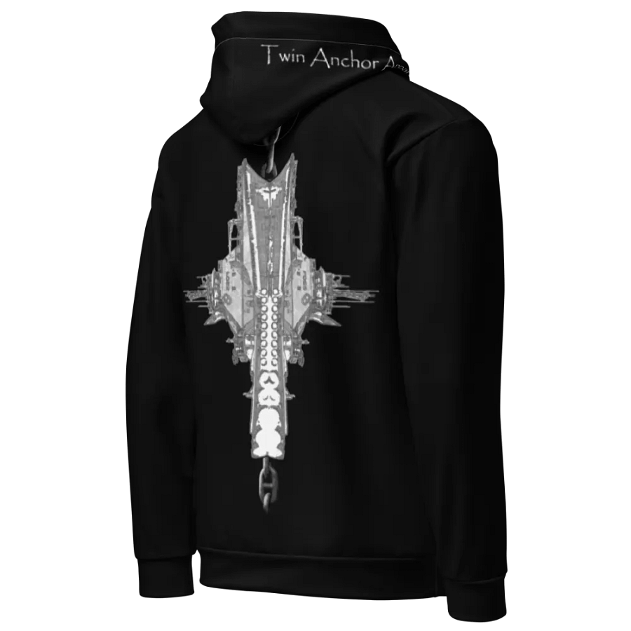 Black Foss double tug Sketch Hoodie product image (5)