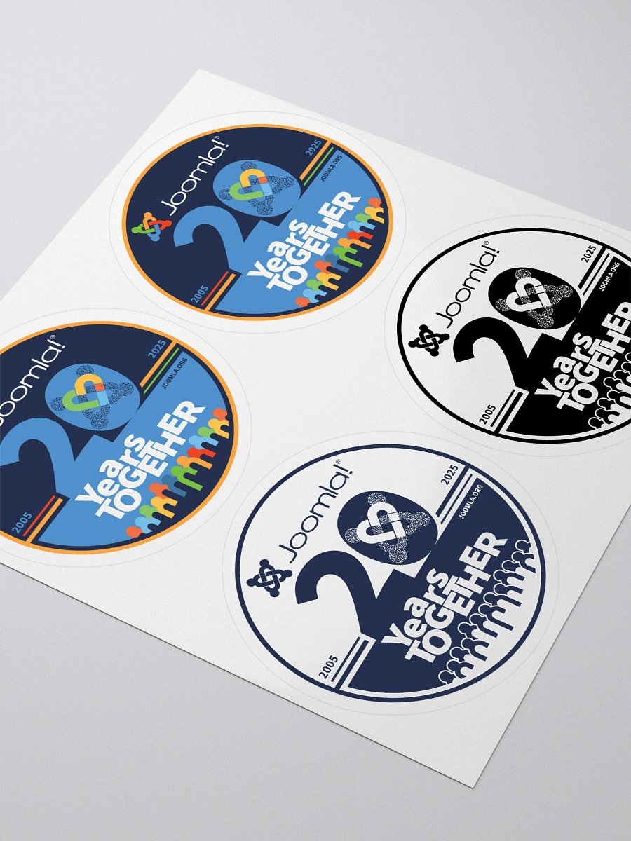 Joomla! 20th Anniversary Edition<br /> — Kiss Cut Stickers — product image (3)