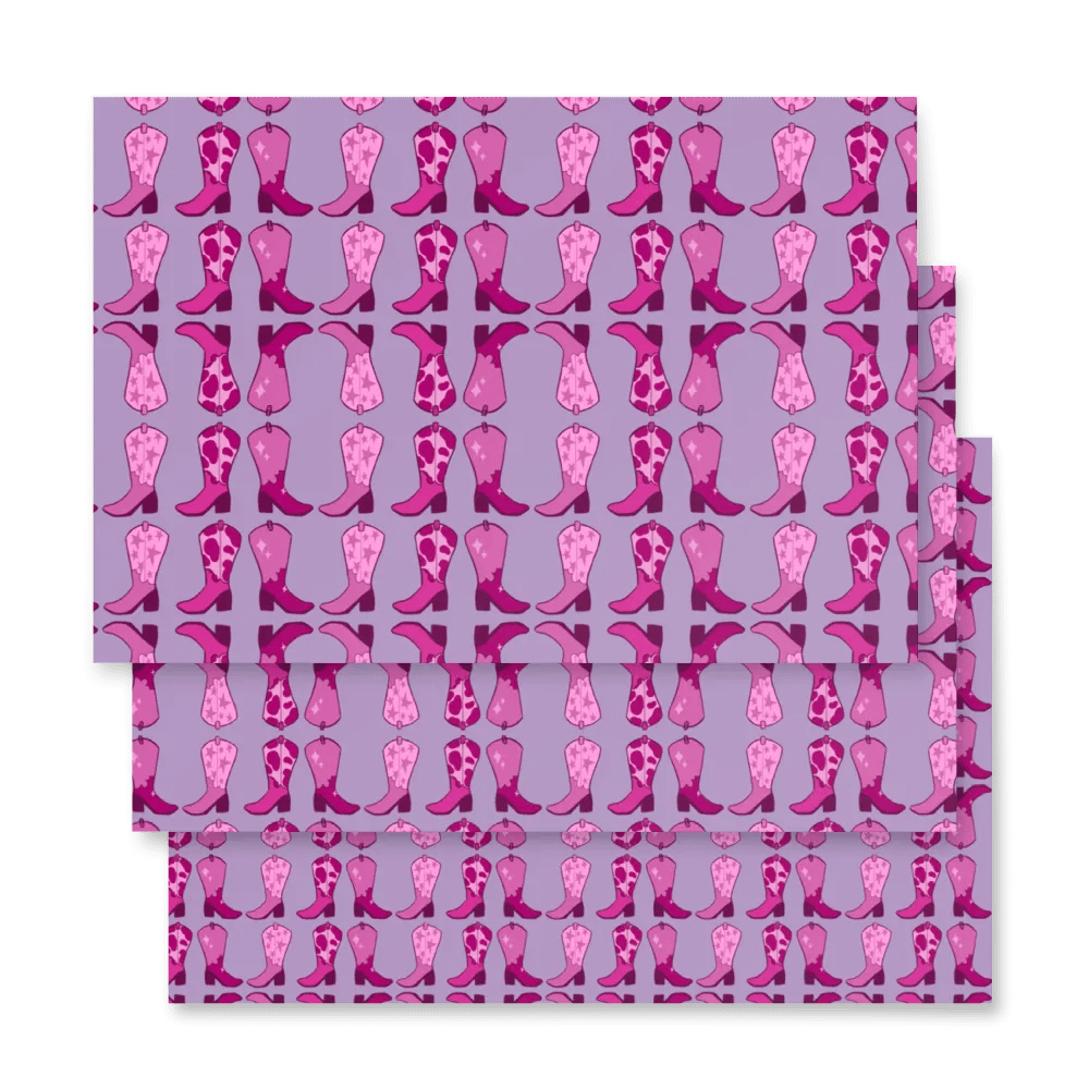 Pretty In Pink Boots Wrapping Paper product image (4)