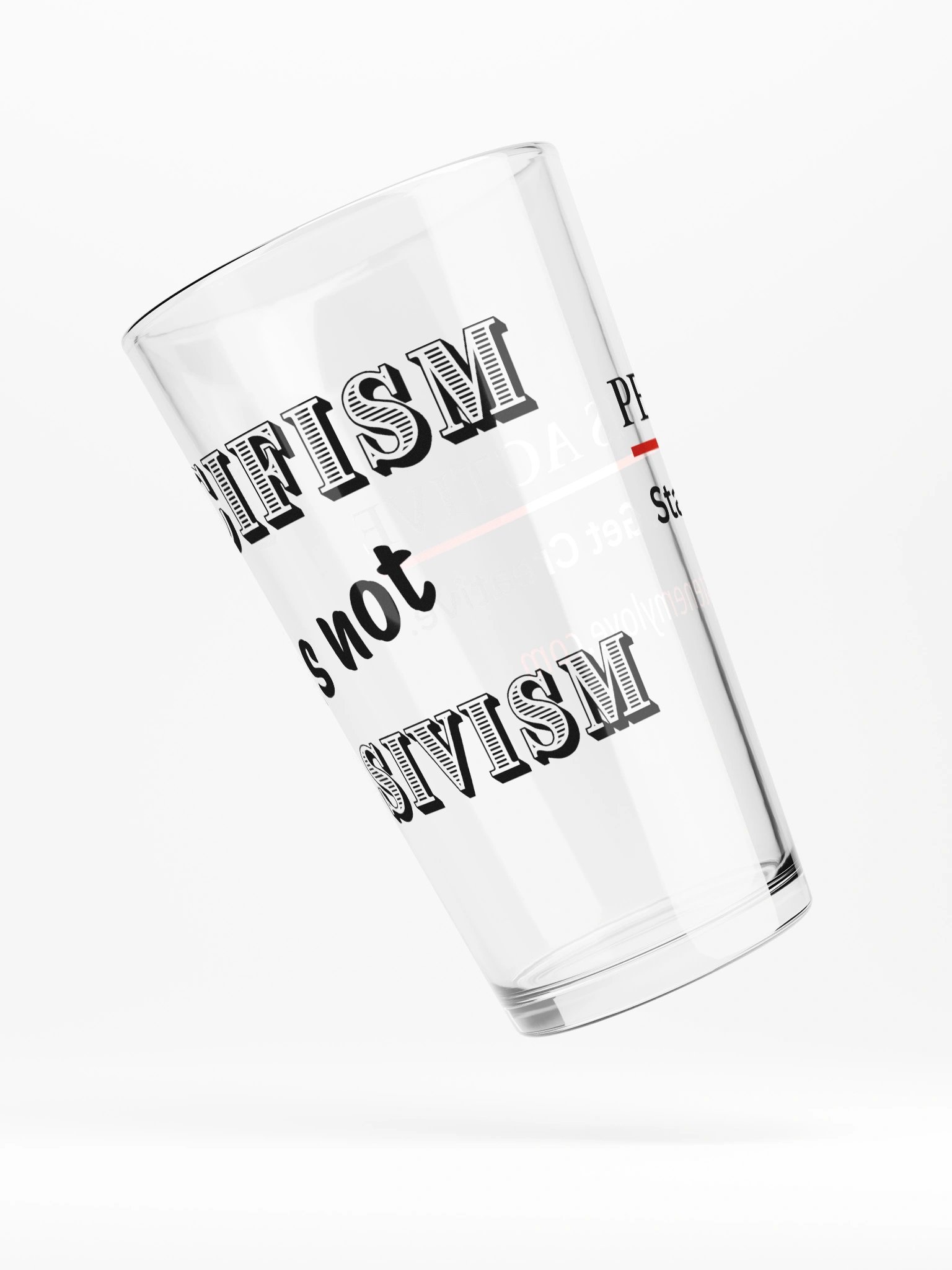 Pacifism is not Passivism Shaker Pint Glass product image (4)