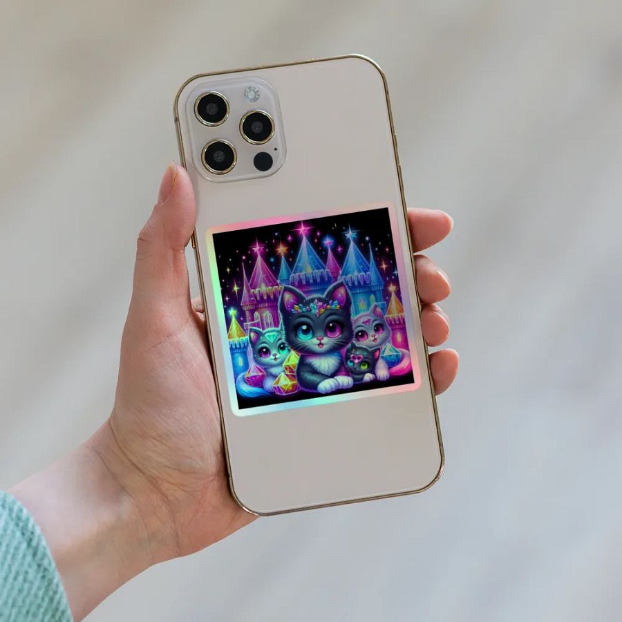 Magical Cat Castle Holographic Sticker Set product image (6)