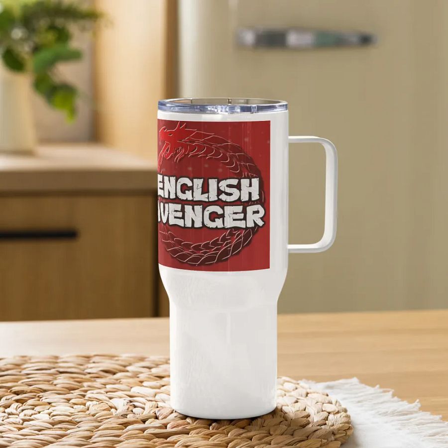 English Avenger Channel Logo Graphic Travel Mug with Handle product image (11)