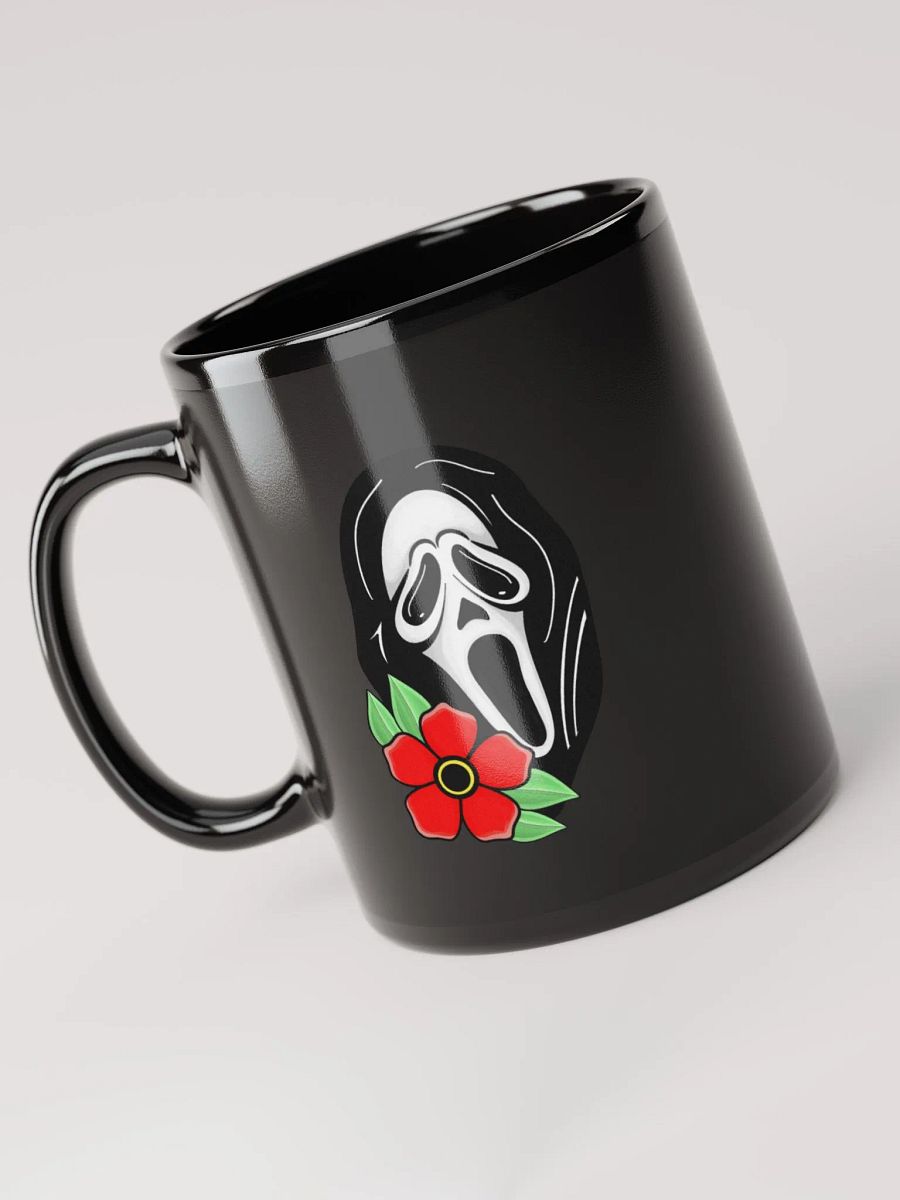 Floral Ghostie Black Glossy Mug product image (6)