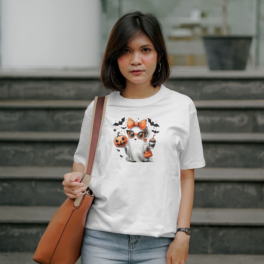 Spooky Chic Ghost Halloween T-Shirt product image (11)