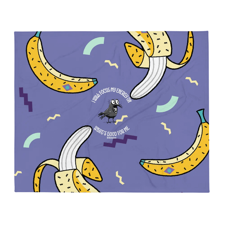 Throw Blanket 💜 I will focus my energy on what's good for me (127 × 153 cm) product image (1)