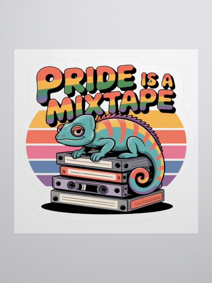 Pride is a Mixtape Sticker - Rainbow Chameleon Design product image (1)