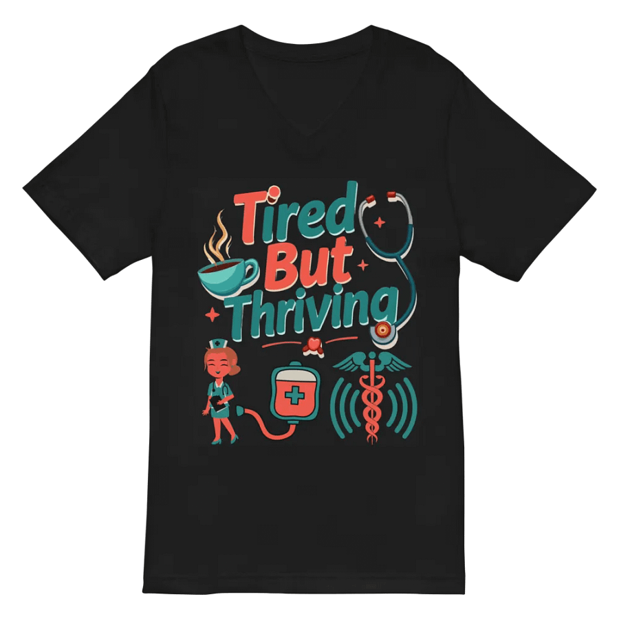 Tired But Thriving Healthcare V-Neck Tee product image (3)