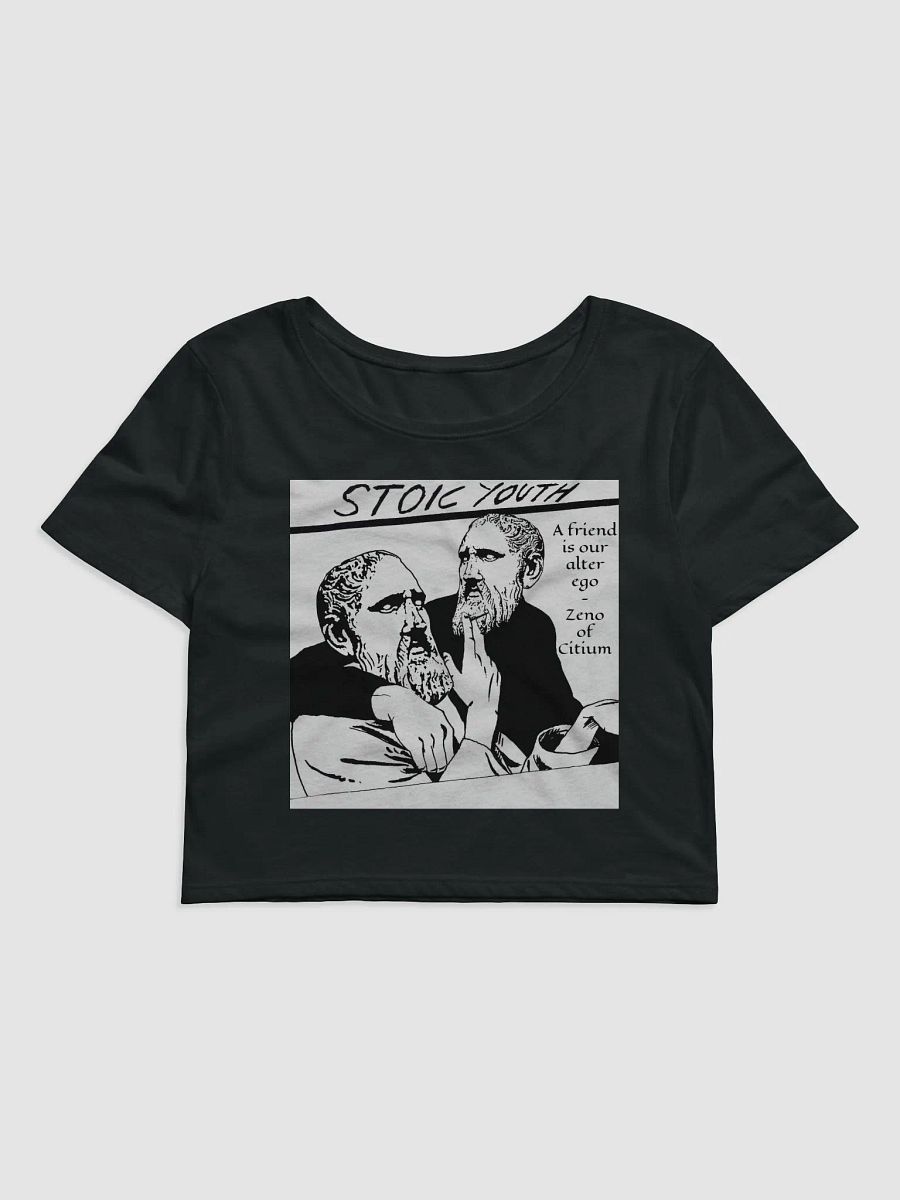Stoic Youth Zeno of Citium quote Bella+Canvas Women's Crop Baby Tee product image (1)