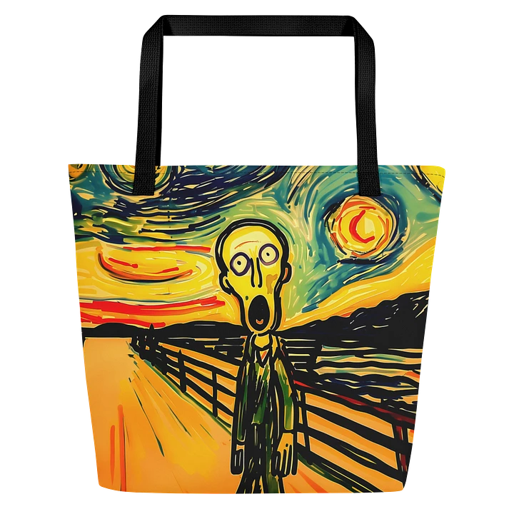Tote Bag: Screaming Man Van Gogh Style Unique Quirky Design product image (1)
