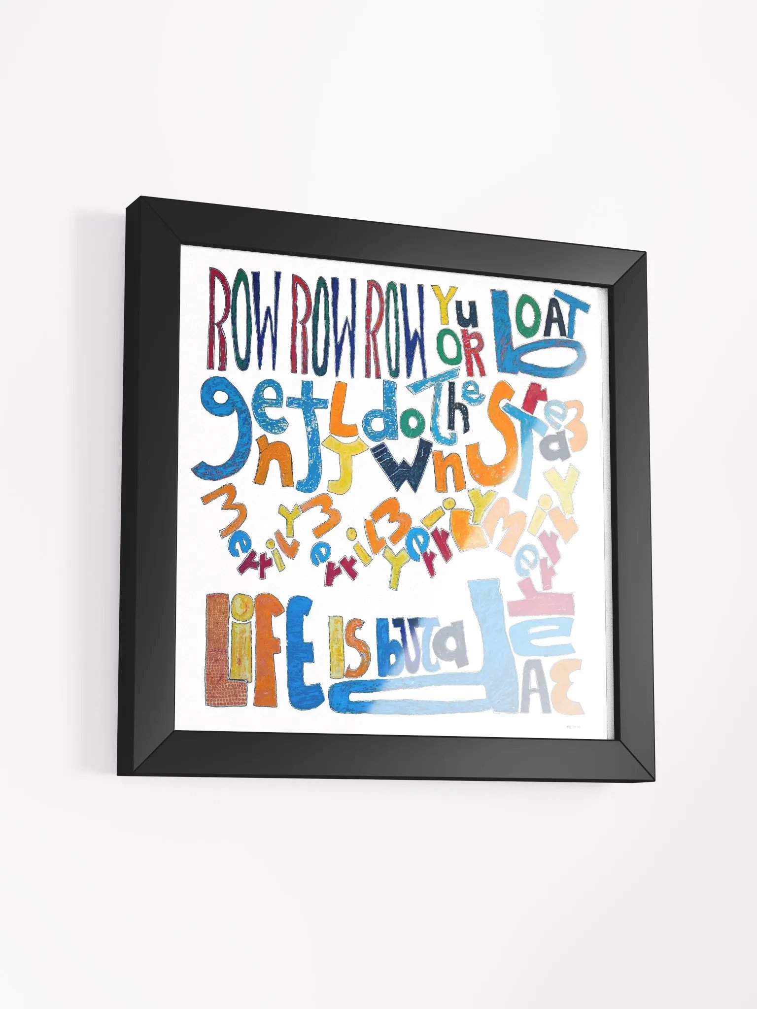 Row Row Row Your Boat Print Framed - Transparent product image (3)
