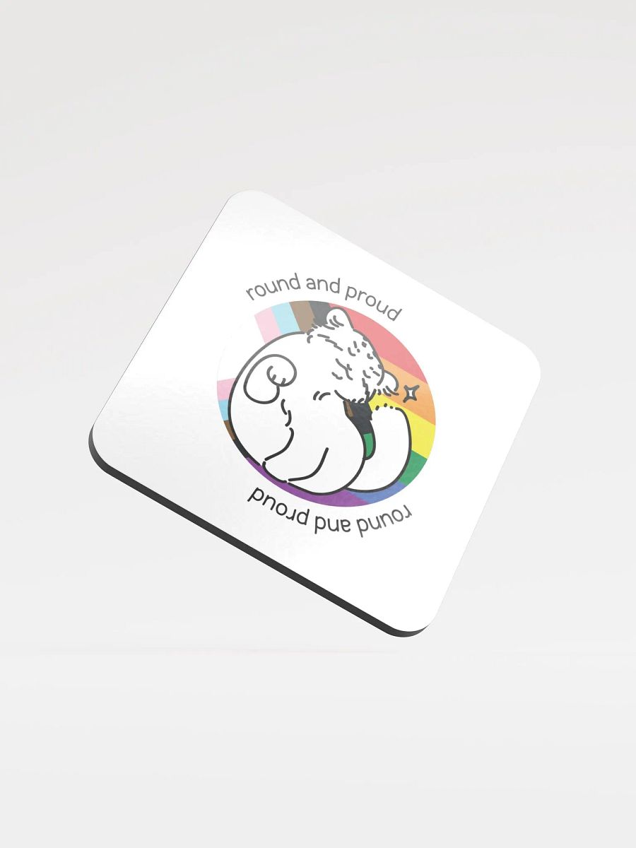 Round and Proud Pride Flag Version - Coaster product image (1)