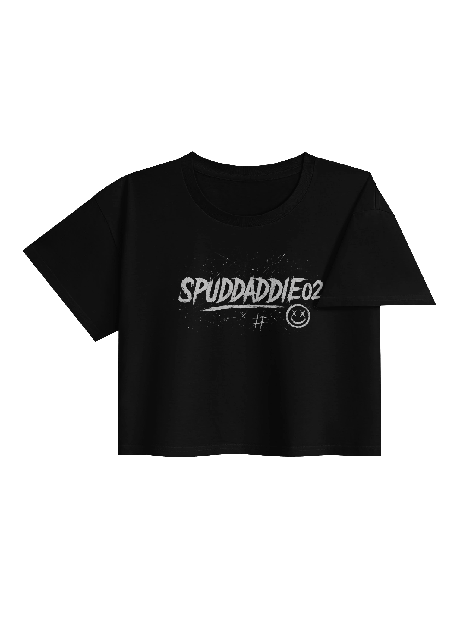 SpudDaddie02 // Blackout Curse Crop Tee product image (4)