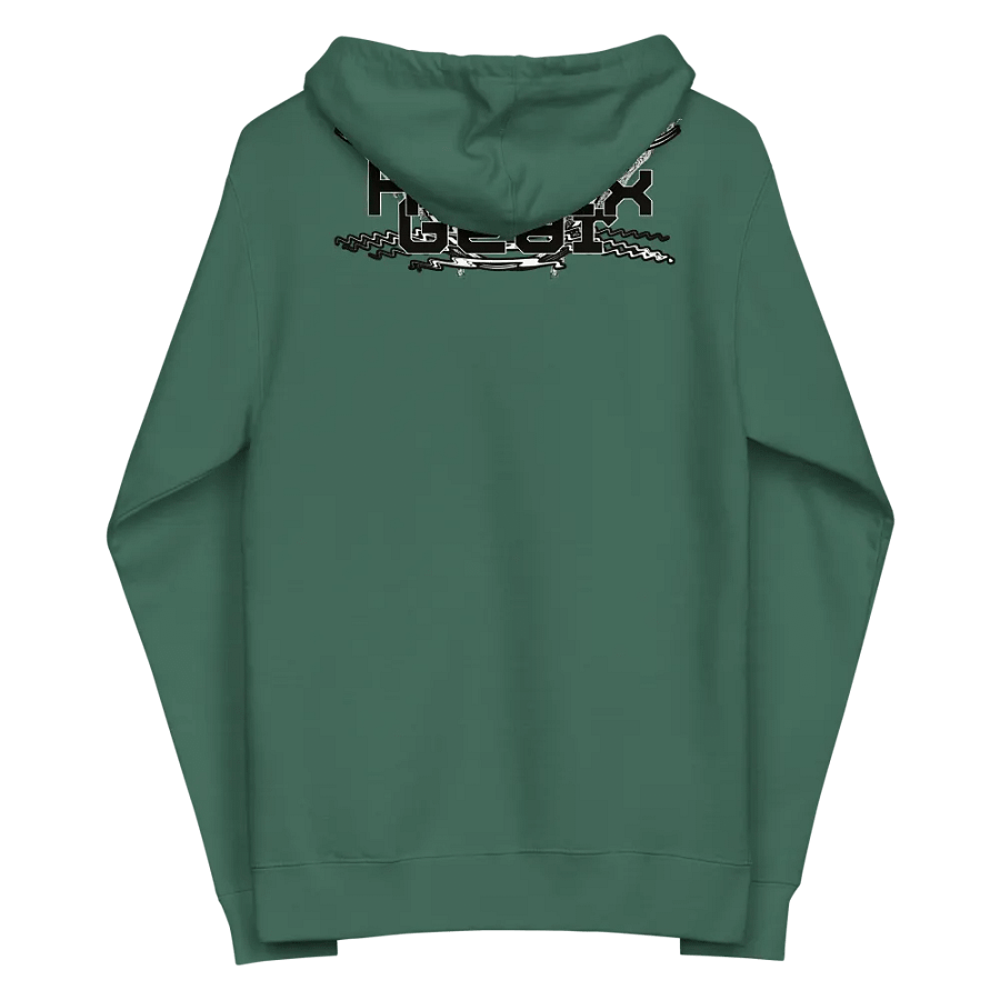 Fleece Zip Up Hoodie - Embroidered - Black HApex Gear White Logo product image (5)