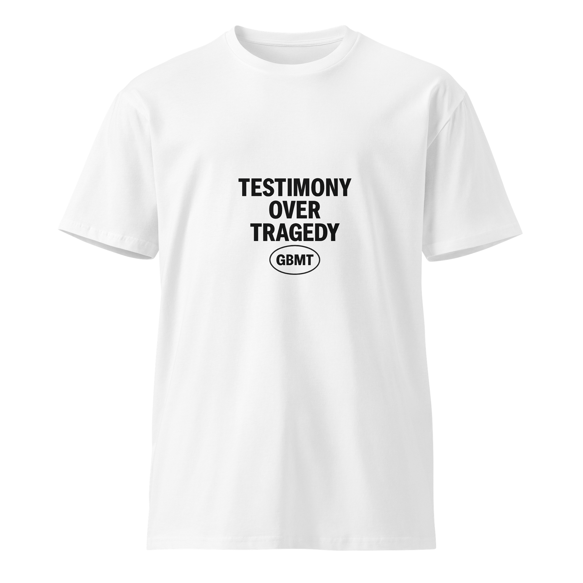 Testimony Over Tragedy Tee GBMT -Edition product image (1)
