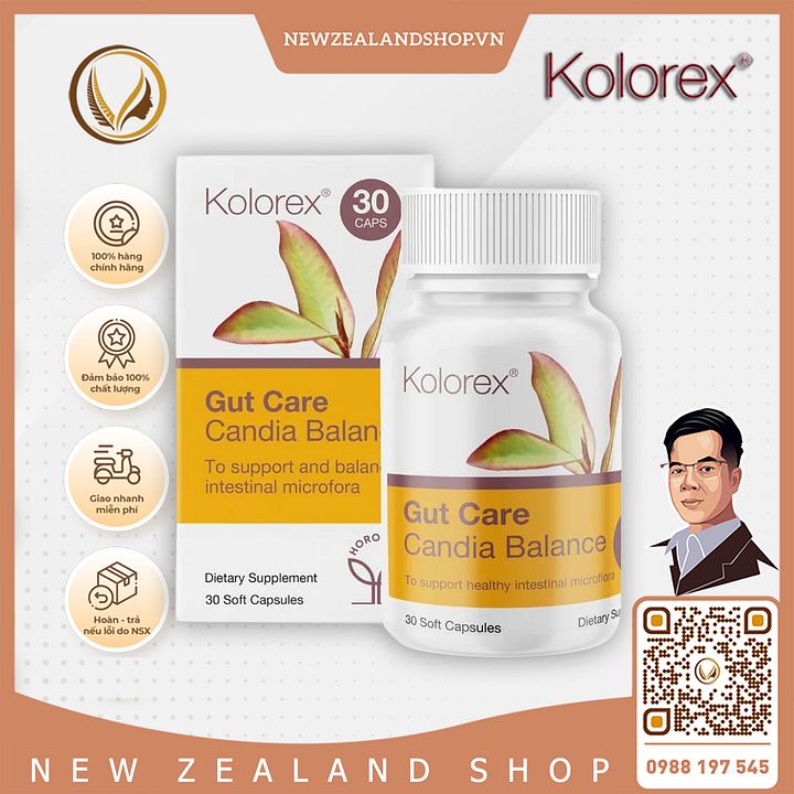Viên uống điều trị nấm candida, nấm ngứa vùng kín viêm âm đạo Kolorex Candida Balance (30 viên) product image (1)