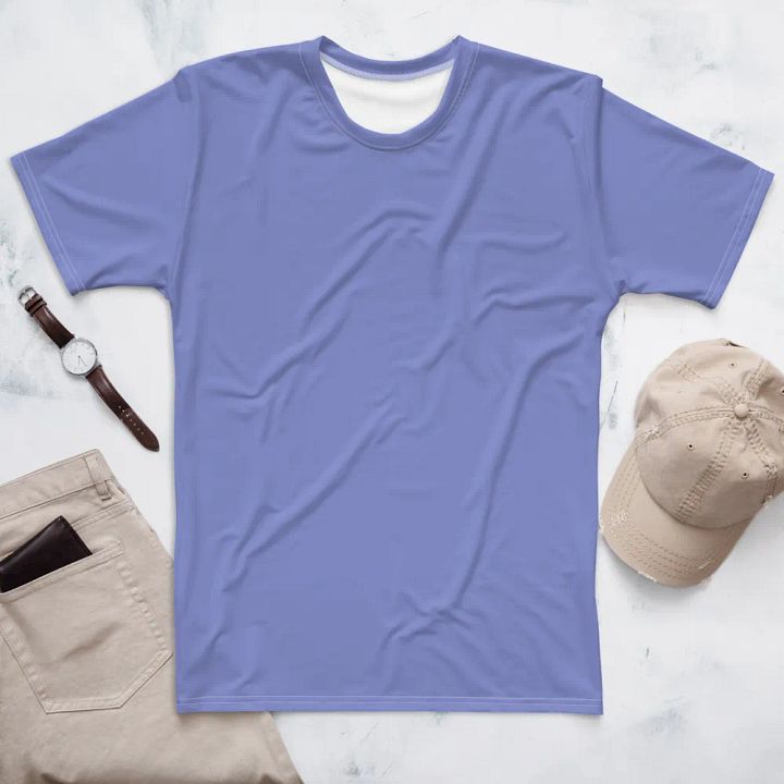 Plain Light Purple True Summer Men's Crewneck Polyester Heavyweight Premium T-Shirt by Treasure Pie product image (1)