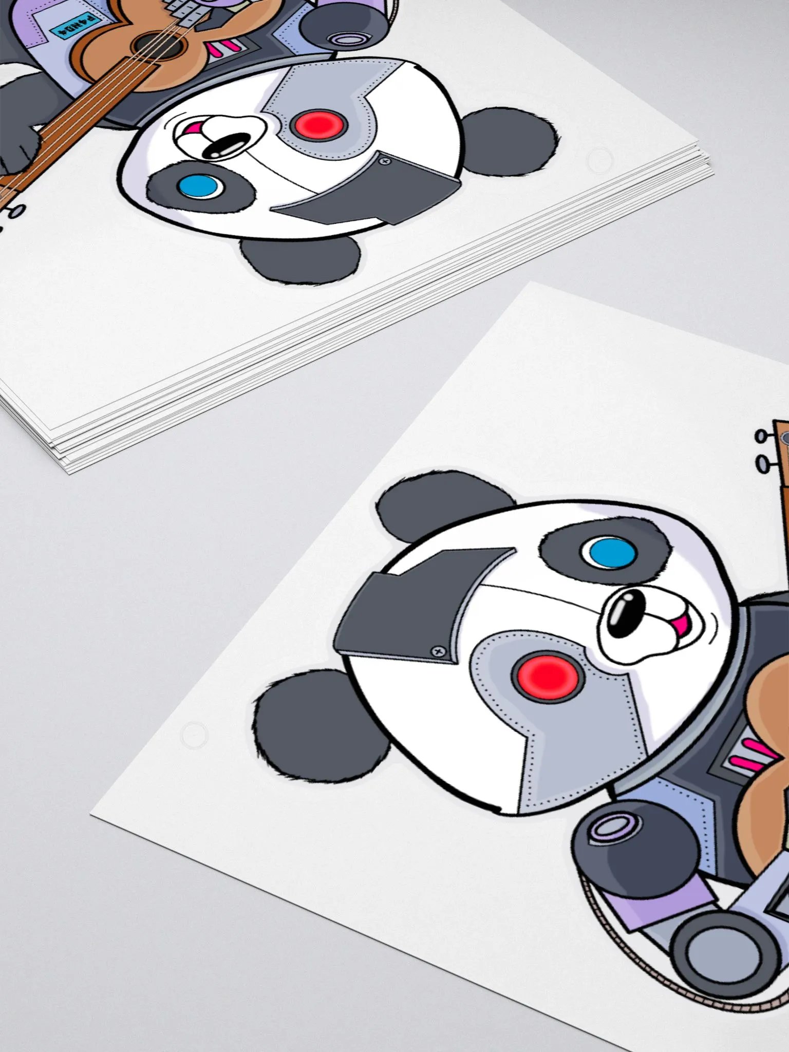 Cyborg Panda w/Ukulele Sticker product image (4)