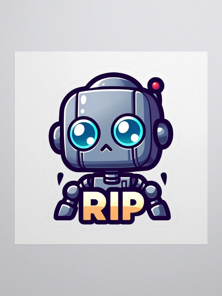 RIP Robot Sadness Kiss Cut Stickers product image (1)