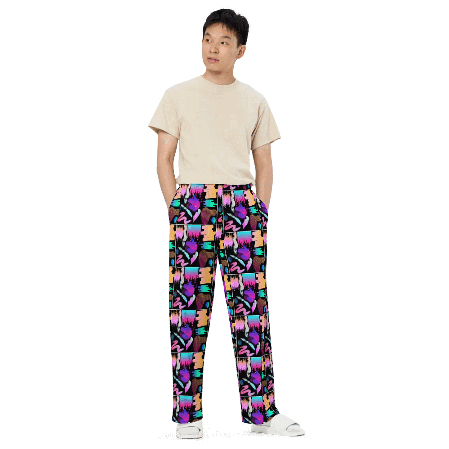 90's Pattern Unisex Wide Leg Pants | 90's Pattern Pants | 1990s Pattern product image (6)
