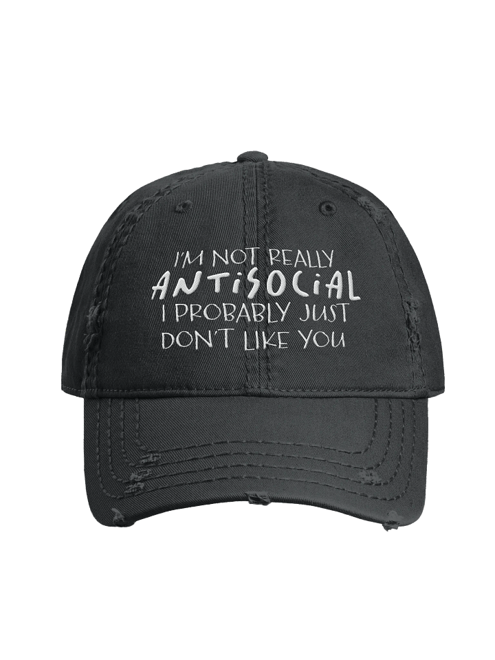 Savage Style: "Not Really Antisocial" Otto Distressed Dad Hat product image (1)