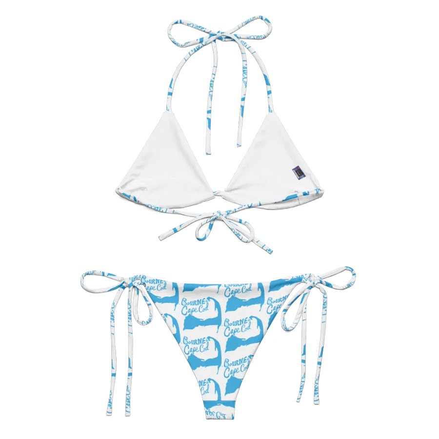 BOURNE to Cape Cod™ | Blue Logo on White | String Bikini – Bold, Beachy & Totally Luxe product image (4)