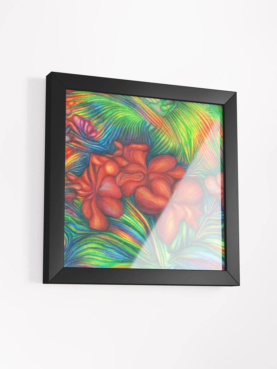 Vibrant Ayous Wood Framed Matte Poster - Tropical Red Flowers product image (37)