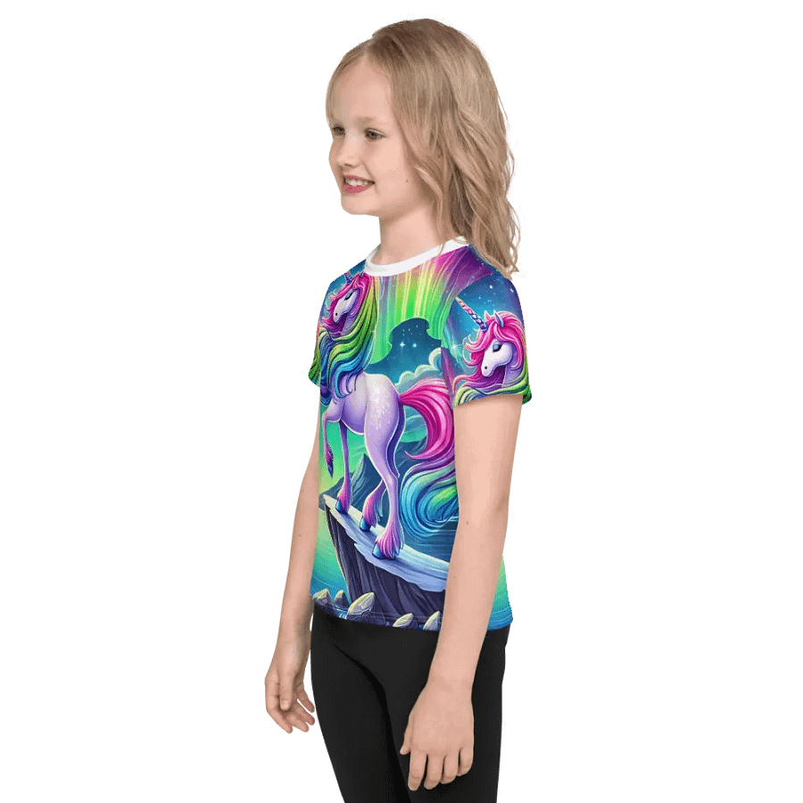 Aurora Unicorn Kid's All-Over Print T-Shirt product image (4)