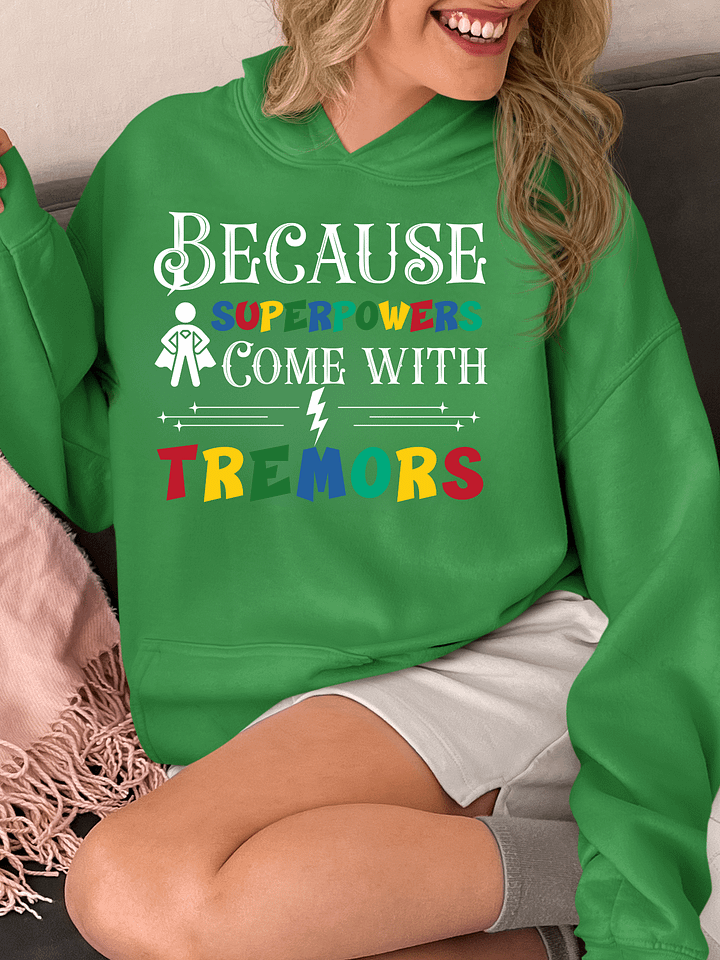 Because Superpowers Come with Tremors. Parkinson Gildan Hoodie product image (1)