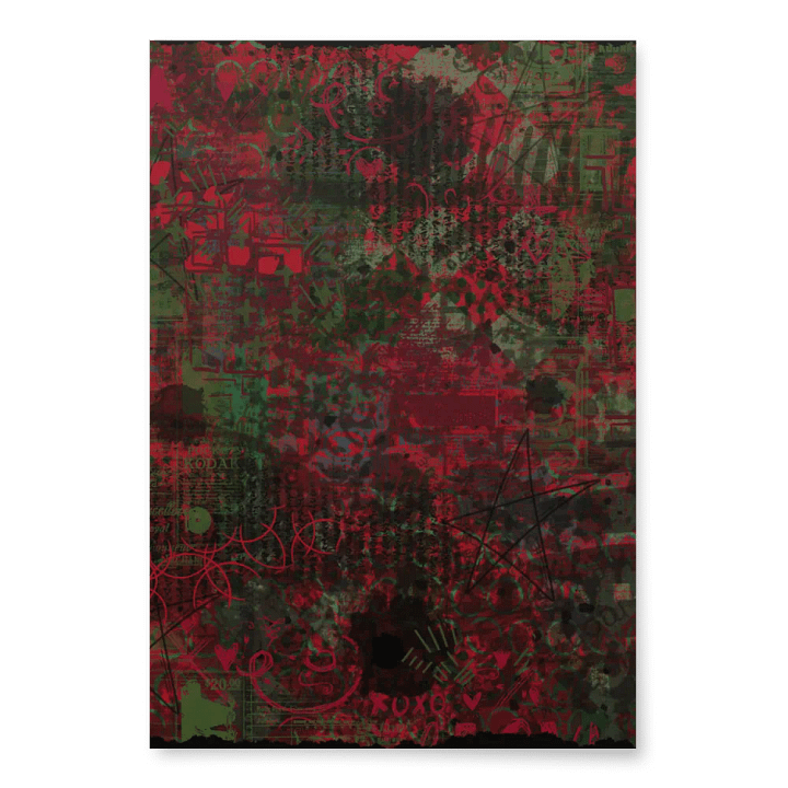 Red Green Grunge Wrapping Paper product image (2)