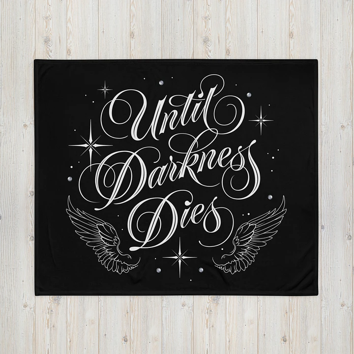 Until Darkness Dies (wings design) Throw Blanket product image (1)