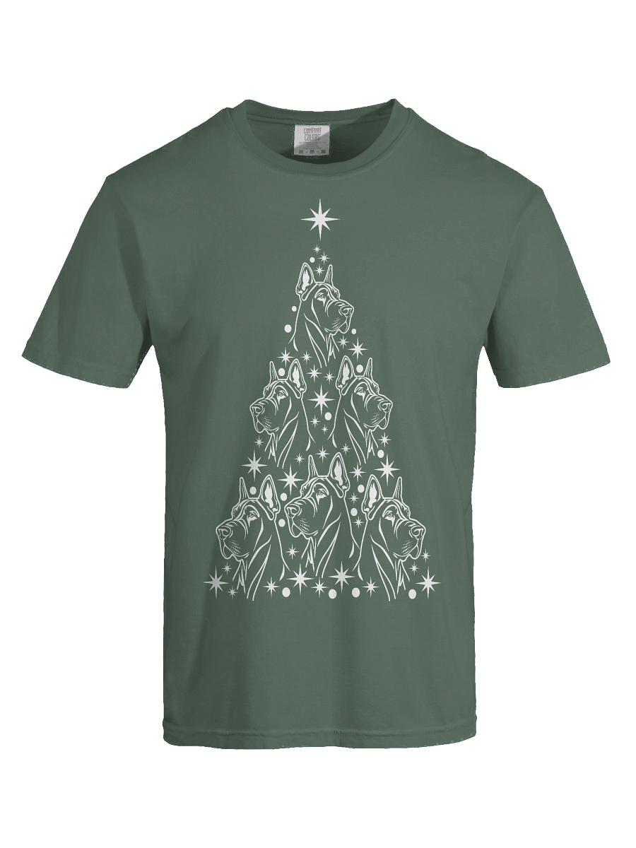 Great Dane(Cropped Ears) Christmas Tree T-Shirt product image (27)