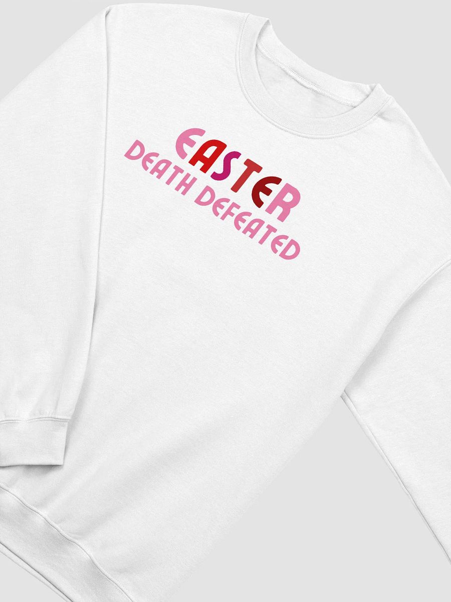EASTER: Death Defeated Christian Gildan Sweater - Front/Back. product image (6)