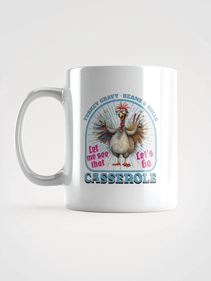 Turkey Gravy Beans And Rolls Casserole Quirky Glasses Mug product image (1)