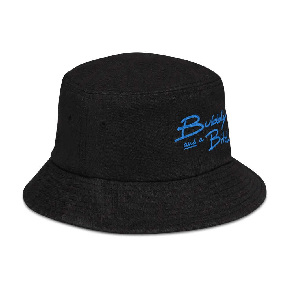 Bubbly and a B*tch (teal) embroidered denim bucket hat product image (3)
