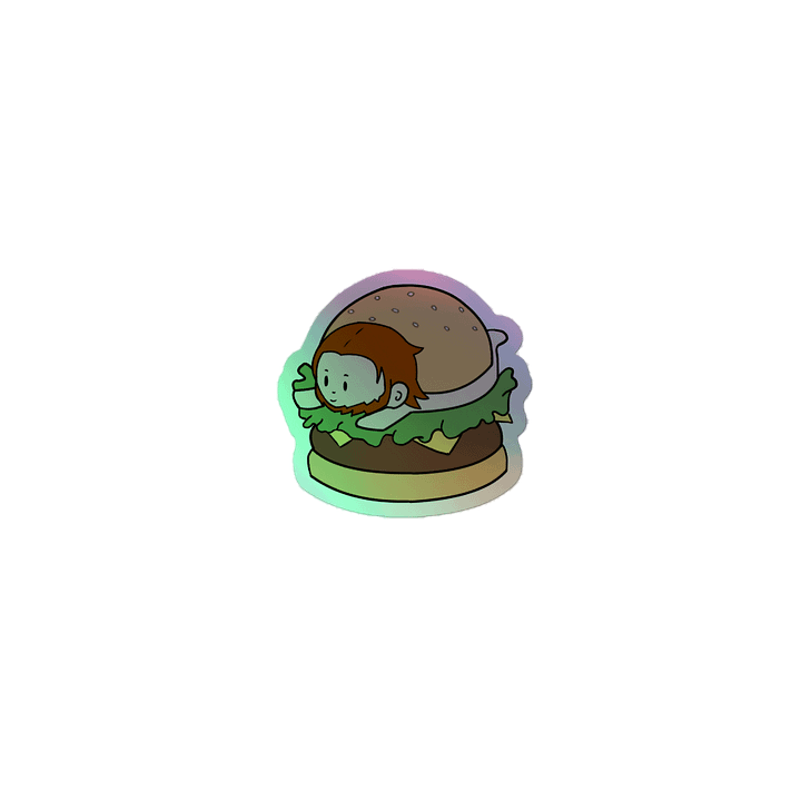 Burger Babe Holographic Sticker product image (1)