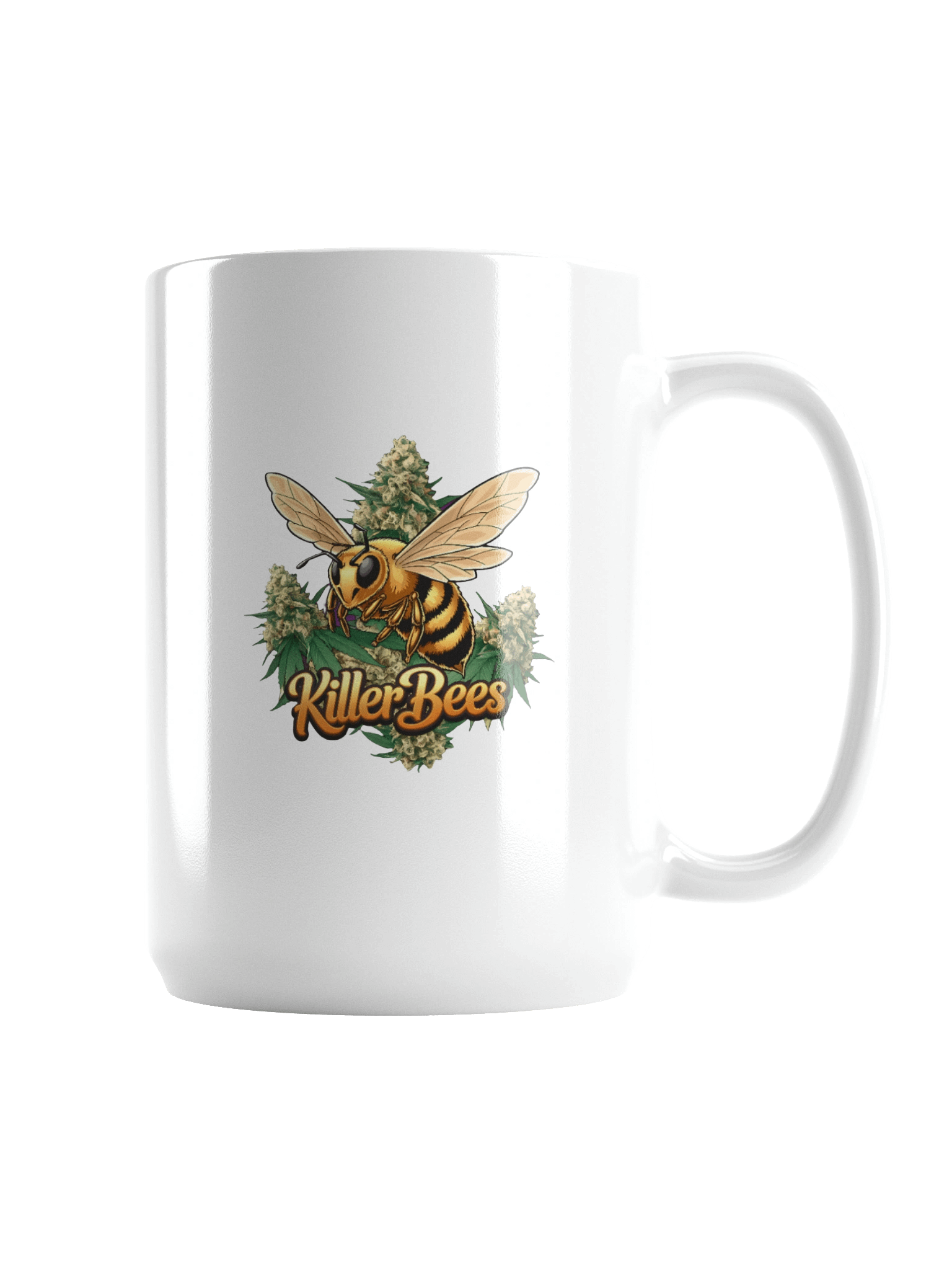 Cannabis Strain- Killer Bees Buzz - Design | 15oz White Glossy Coffee Mug product image (2)