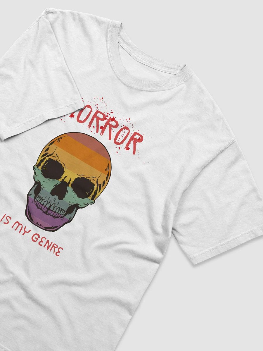 Horror is my Genre White T-shirt product image (3)