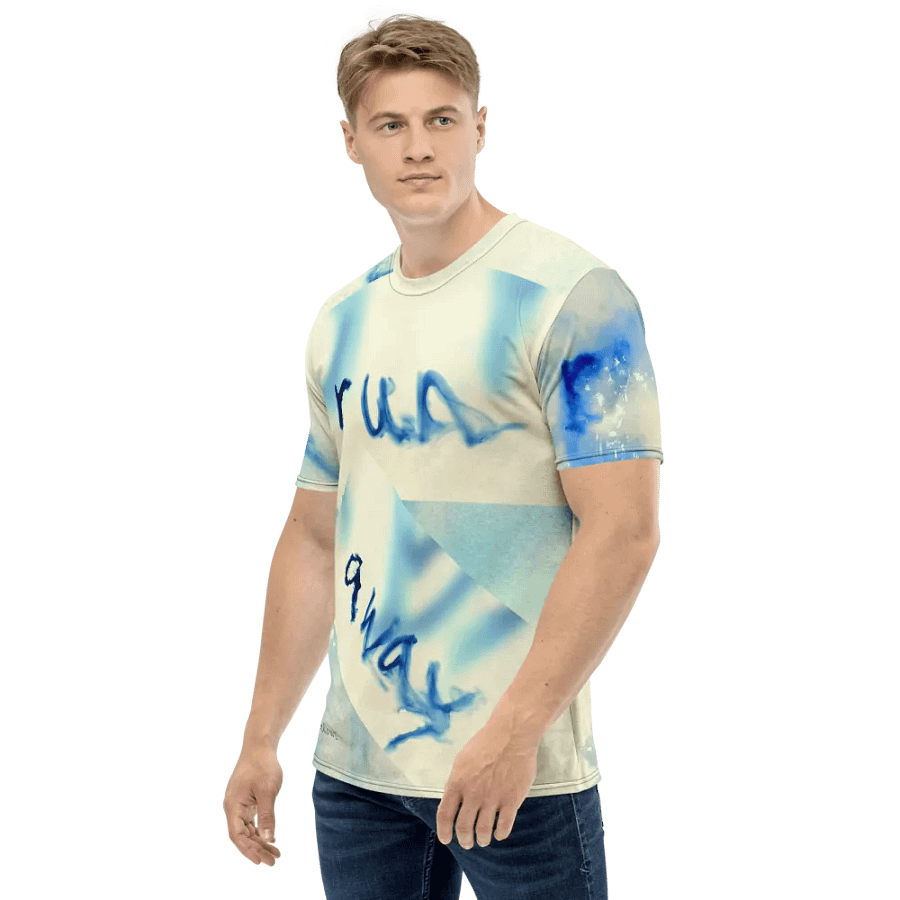 h3llomarc watercolor design "wanna run away" Crew Neck T-Shirt product image (4)