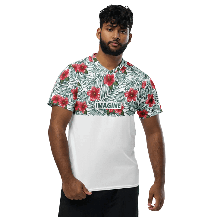 Hibiscus Leaf Design | Recycled Unisex Sports Jersey product image (1)