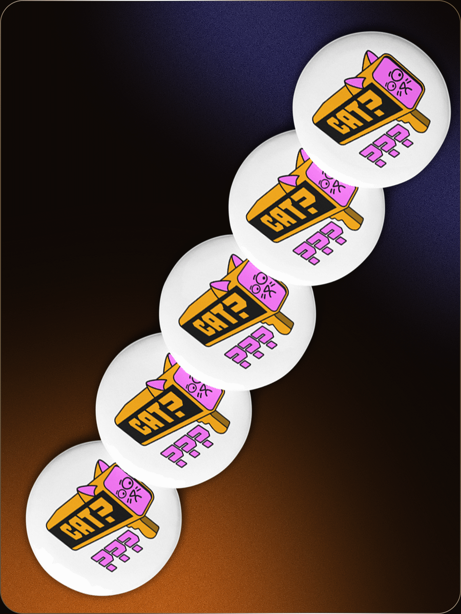 Cat Not Sure? Catscan Pin Button Set (5x) product image (2)