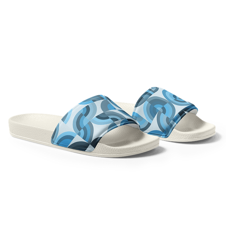 Zenith Blue Geometric Women's Slides product image (1)