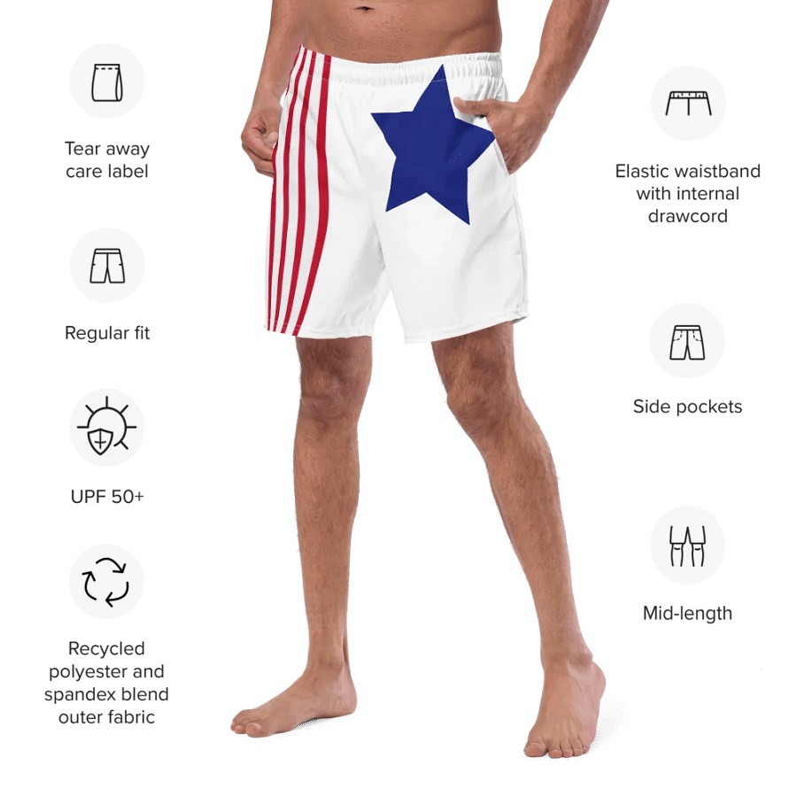 Old Glory Ribbons Swim Trunks product image (3)