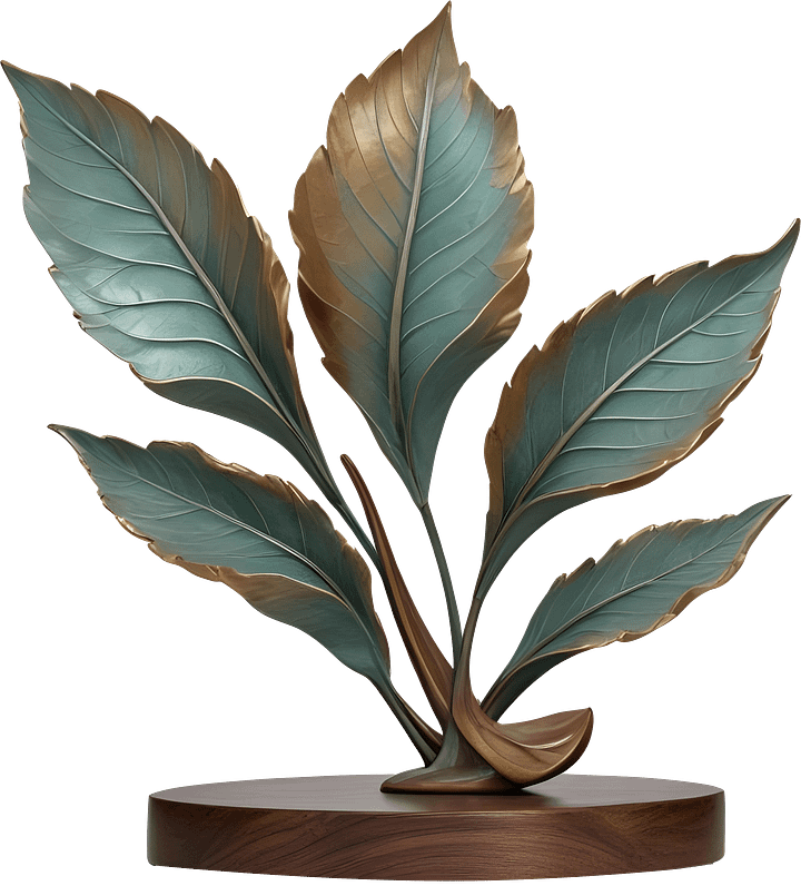 Bronze Euphoria – Nature-Inspired Sculpture PNG product image (1)