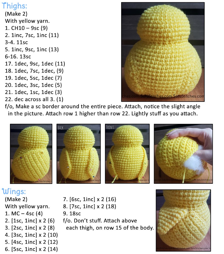 Fat Chocobo Crochet Pattern product image (5)