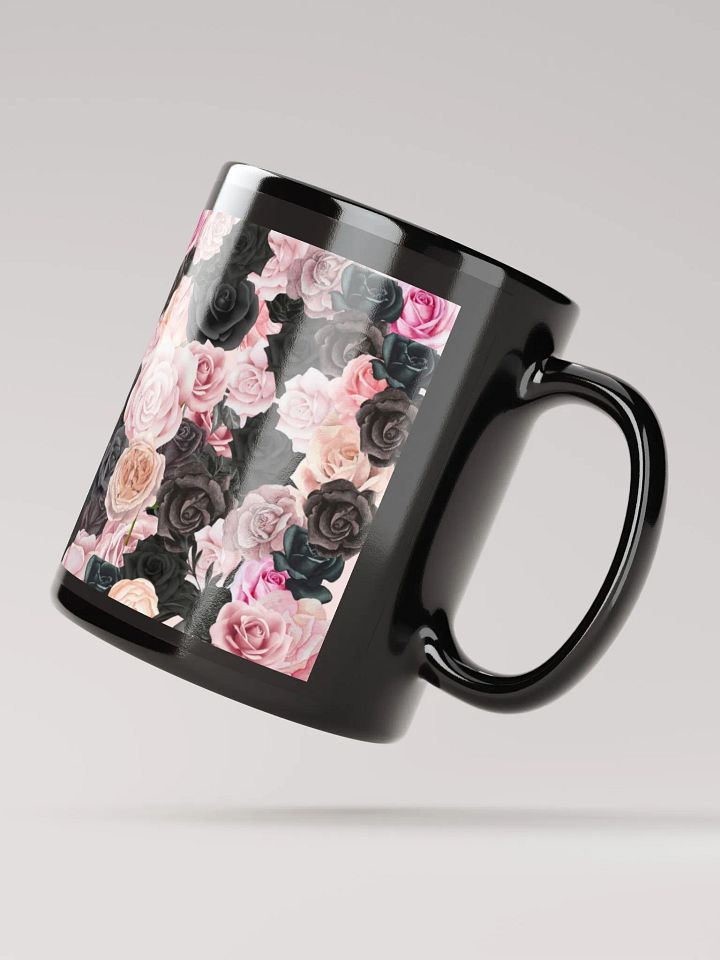 black and pink rose mug product image (4)