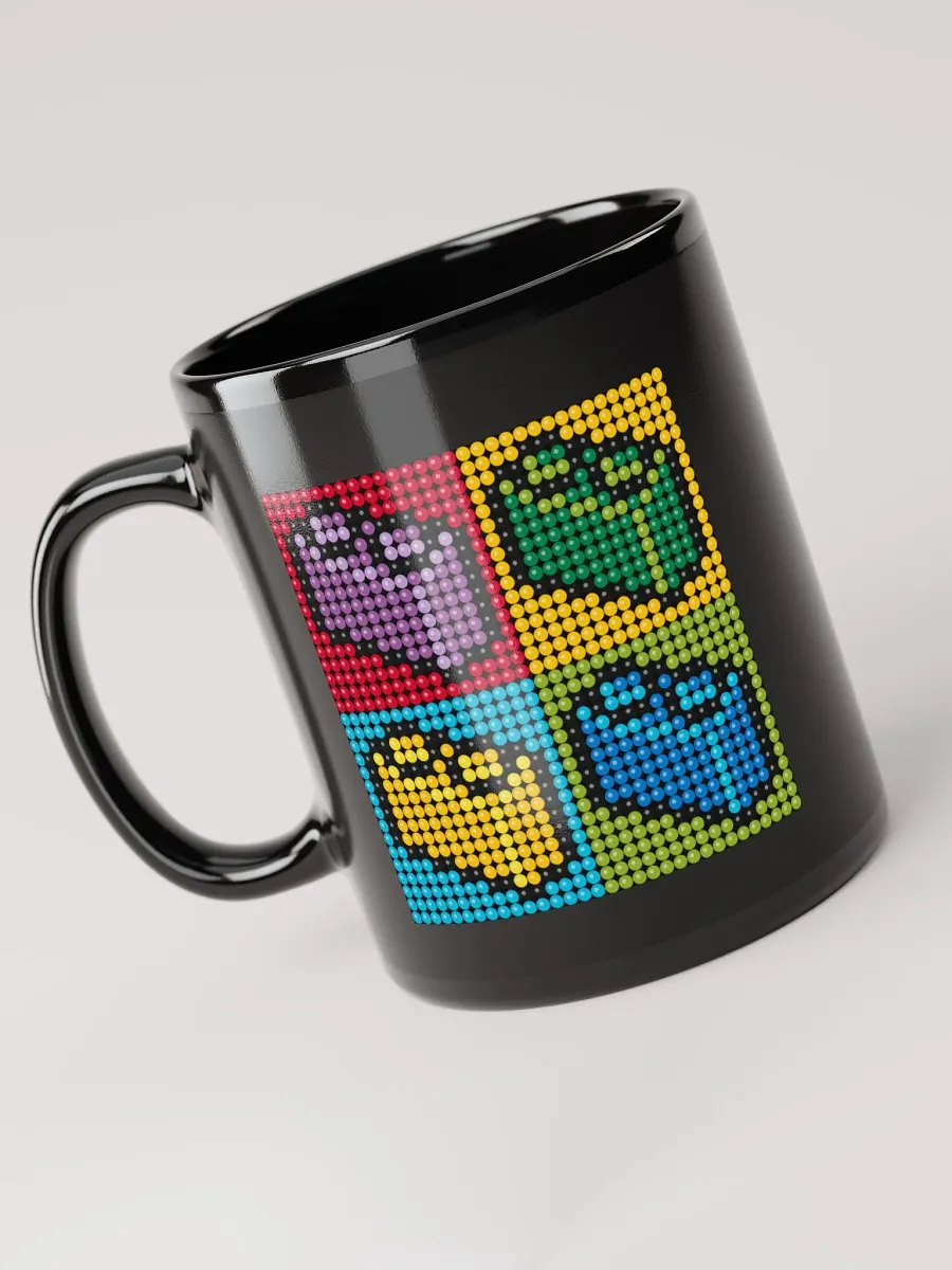 Brick Pixel Art Black Glossy Mug product image (5)