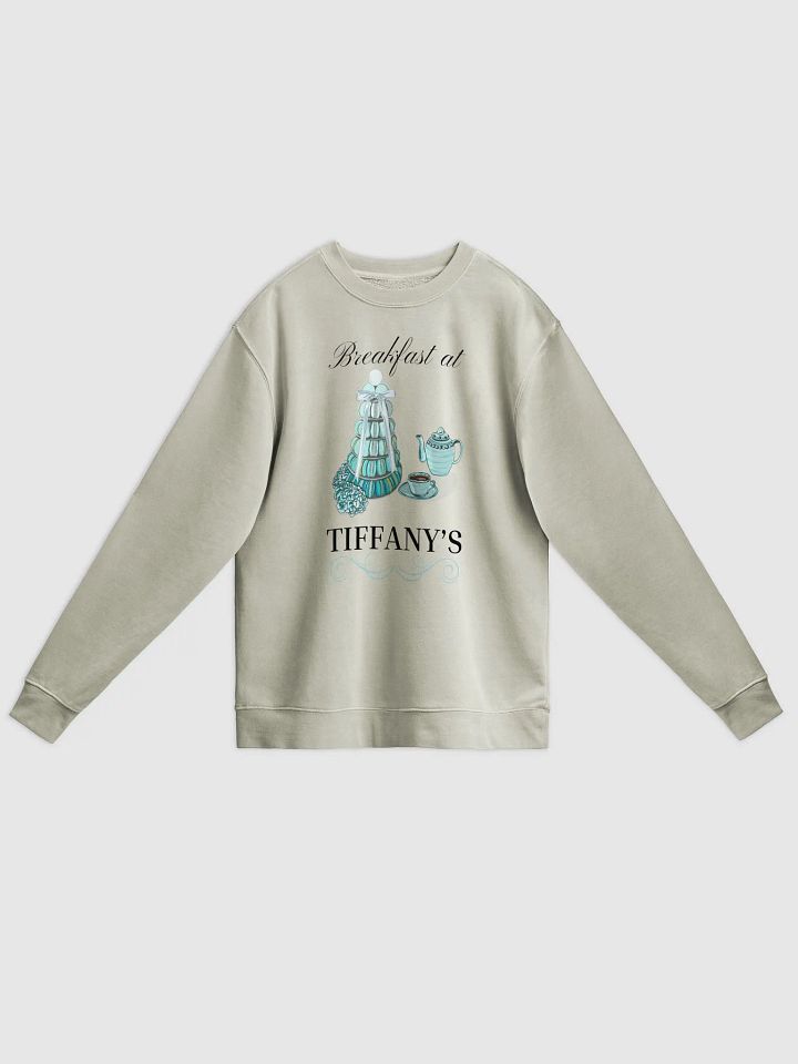 Breakfast at Tiffany's T & Co Independent Trading Co. Pigment Dyed Sweatshirt, Classic Audrey Hepburn Crew, Girls Brunching Weekend Sweater, Truman Capote Fan Gift for Her product image (8)