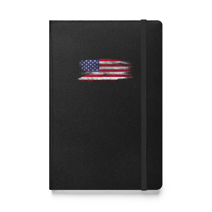 Black - Patriotic USA Flag Hardcover Notebook product image (1)
